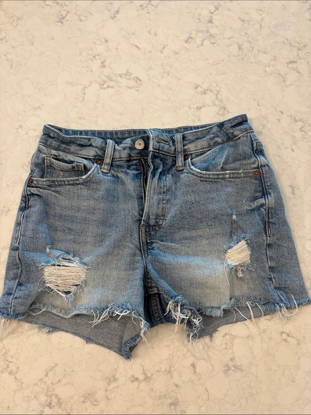 Old Navy Distressed Blue Denim Cutoff Shorts